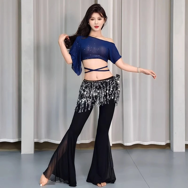 ที่กําหนดเอง Belly Dance เครื่องแต่งกายเซ็กซี่อารมณ์ Eastern Dance Performance ชุดสร้างแรงบันดาลใจพู่ผ้าพันคอสะโพกผ้าพันคอชุด