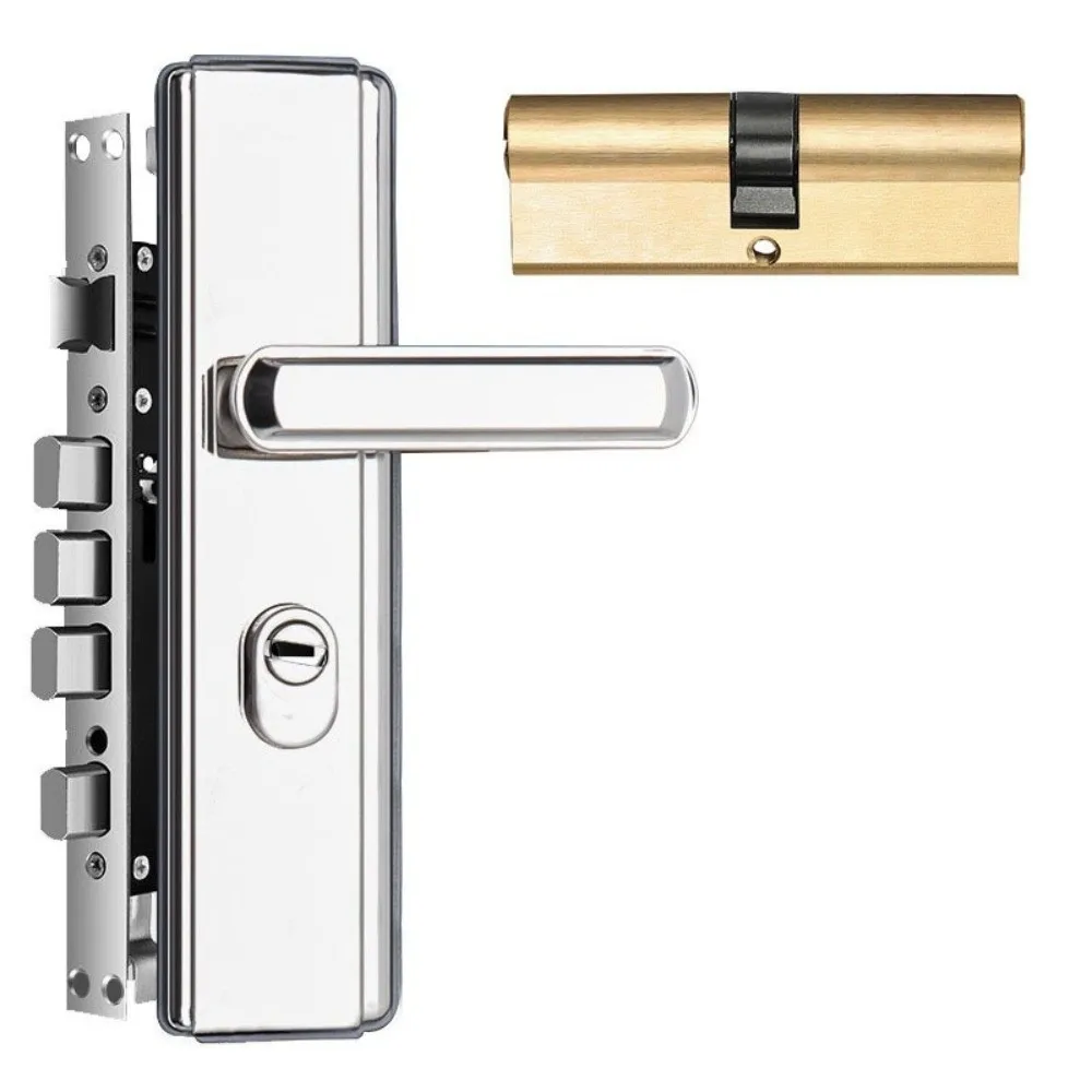 Stainless Steel Anti-theft Door Lock High Quality Heavy Duty Security Door Lock Security Handle Multifunction Entrance Door Lock