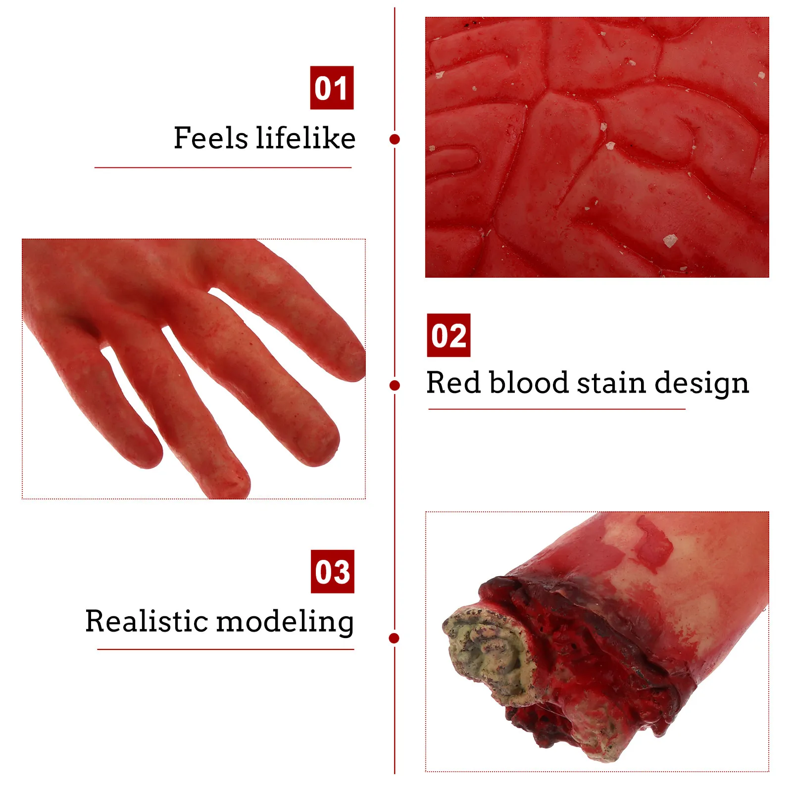 

Набор из 6 имитационных частей тела для декораций: ужасающие украшения для дома с привидениями, многоразовые, портативные, премиум-качество, для вечеринок