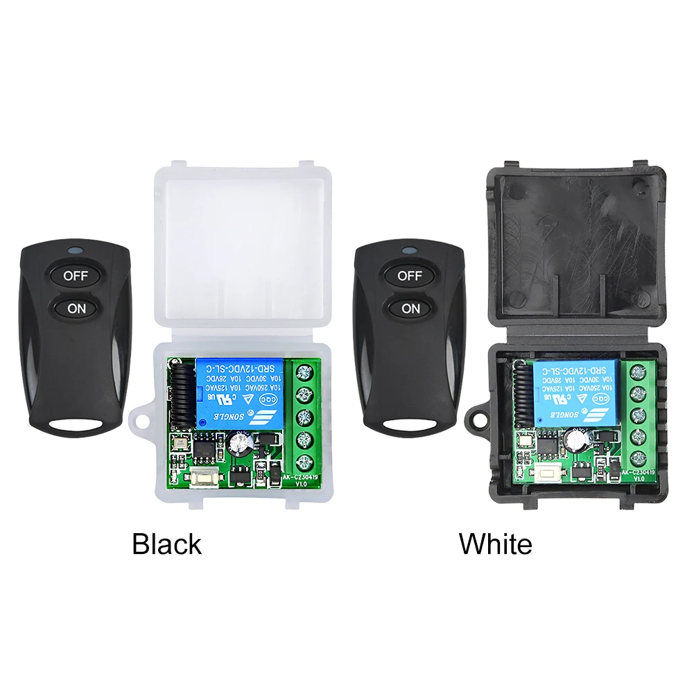 433 ميجا هرتز التحكم عن بعد التبديل 10A تيار مستمر 12 فولت اللاسلكية التتابع استقبال لاسلكي للتحكم عن بعد التبديل ل LED الباب قفل الكهرومغناطيسي