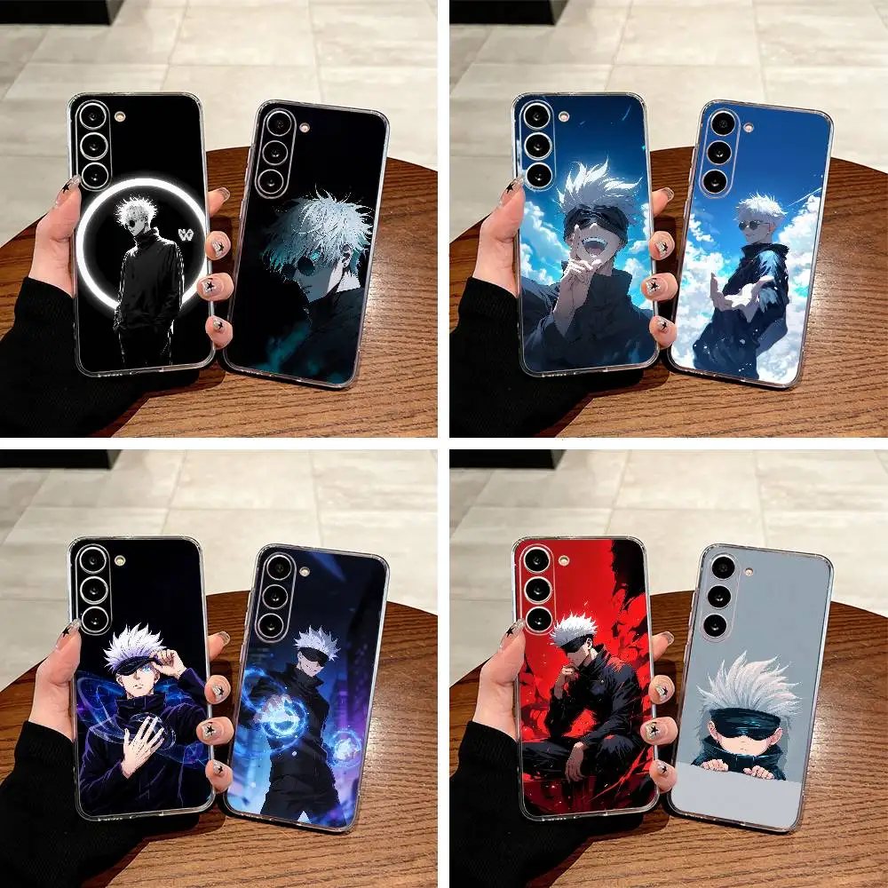 Favorite Anime Characters-S-Satoru G-Gojo Clear Soft Silicone Phone Case for Samsung Galaxy A71, A70, A52, A51, A40, A30
