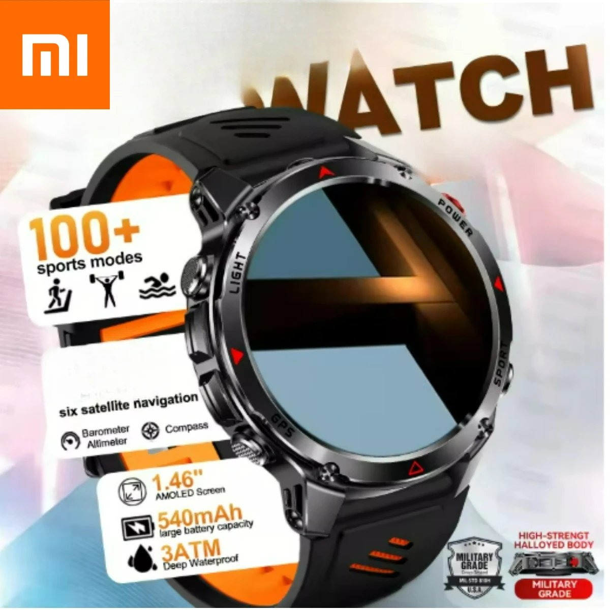 Xiaomi T-REX3 الرجال الرياضة في الهواء الطلق SmartWatch العسكرية جودة HD شاشة عرض معدل ضربات القلب BT دعوة 10ATM سوار مقاوم للماء