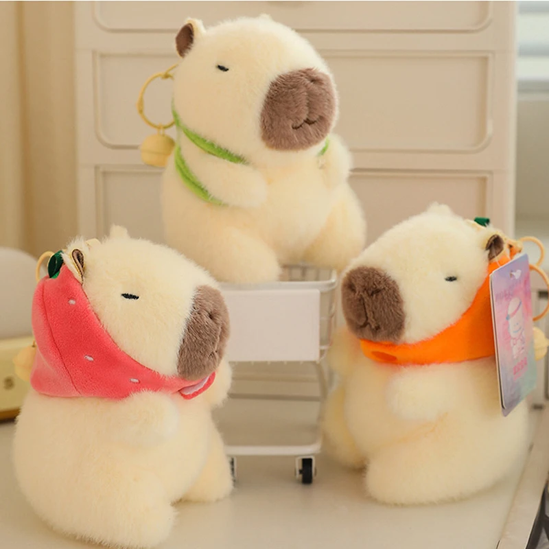 

Cute Cartoon Scarf Capybara Pendant For Women Creative Plush Toy Doll Bag Hanging Ornaments Keychain Doll Pendant Birthday Gifts