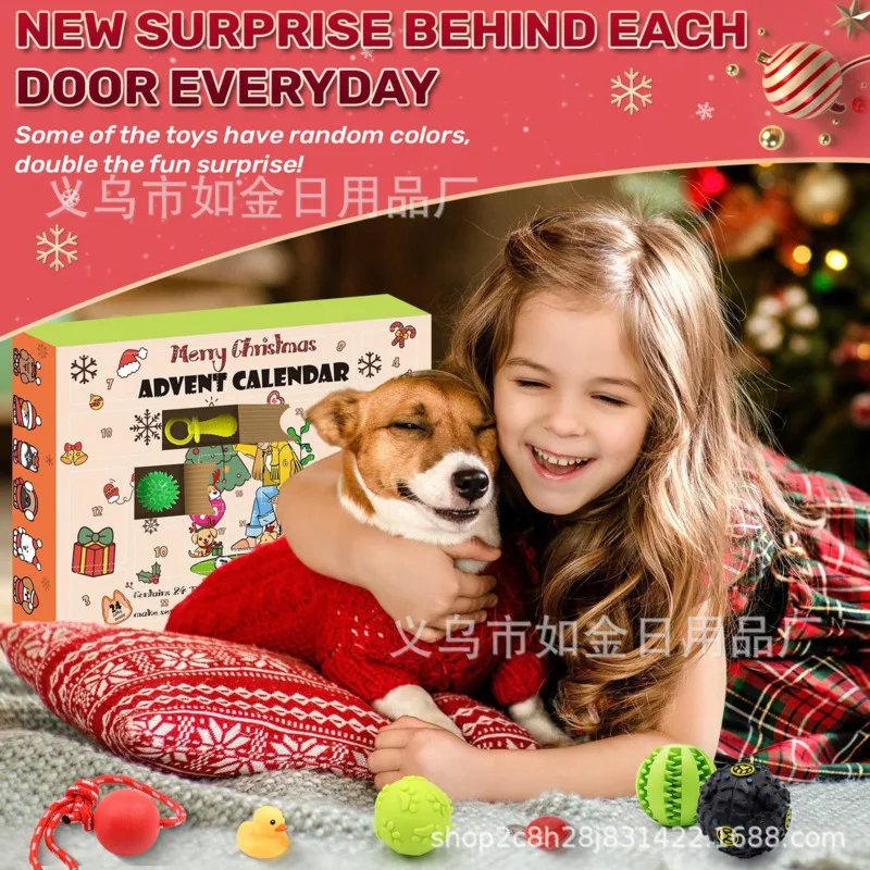 2024 Christmas Countdown Dog Toy Advent Calendar Originality Cartoon Interesting Multiple Styles Toys Children's Holiday Gifts