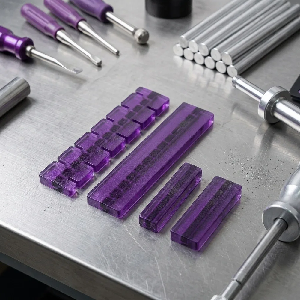 Paintless Dent Repair Tools with PU Construction - 11.7x2.3x2.5cm and 5.8x2.4x1.3cm Dimensions for Targeted Use