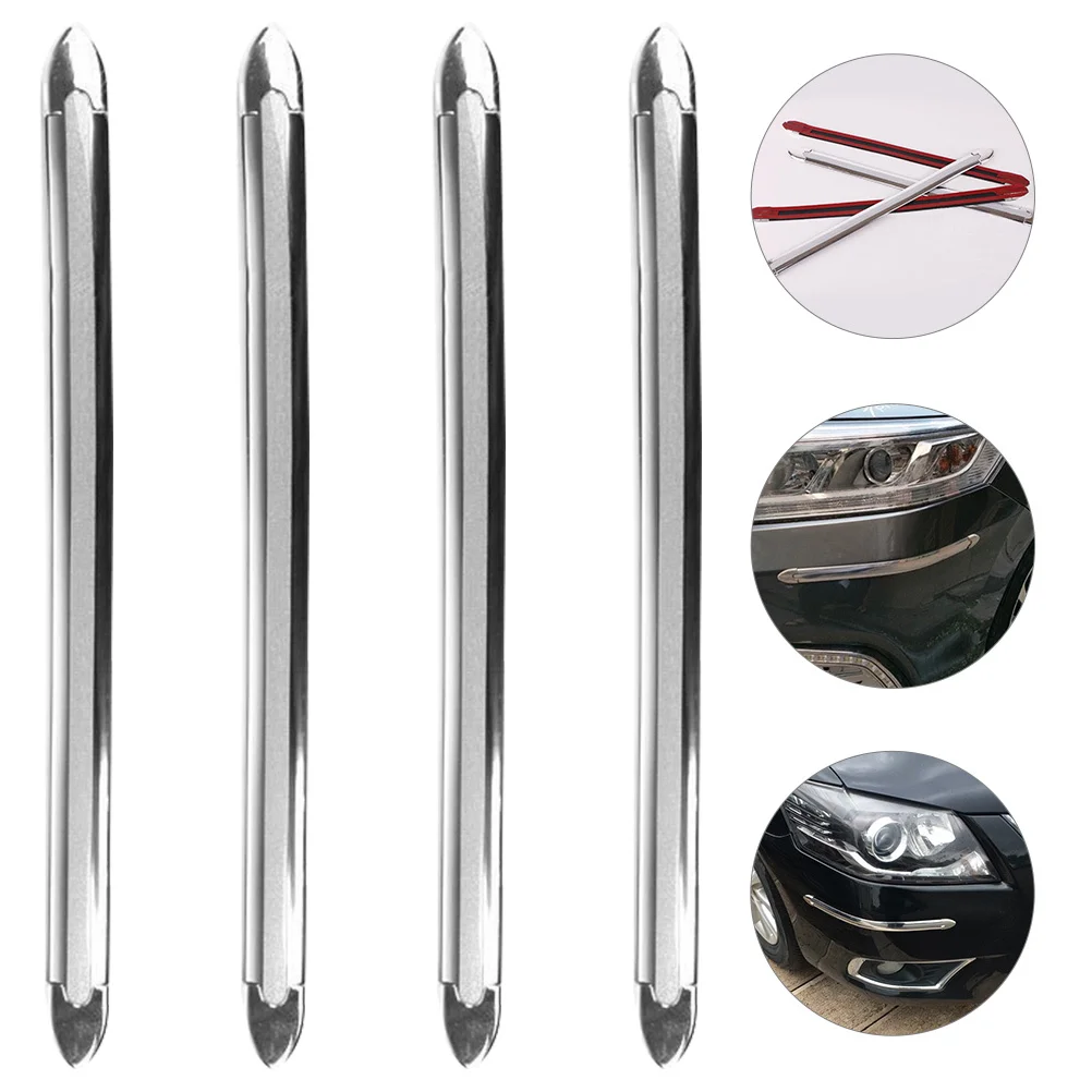 4Pcs Automobile Bumper Anti-Collision Guard Protective Strip Scratch Resistance Car Exterior Bumper Guard Door Ding Protector