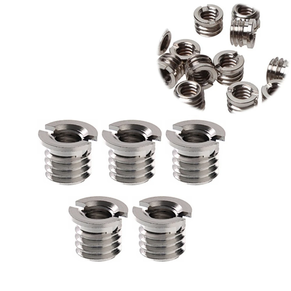 5pcs/pack Tripod Heads 1/4 to 3/8 Tripod Monopod Convert Screw Standard Adapter for DSLR Camera Reducer Bushing Converter