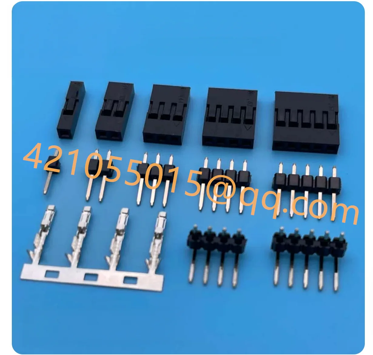 50 pieces, integrated circuit TJC8 DuPont with lock buckle, 2P-12P plug MX2.54 (straight needle socket+rubber shell+locking spri