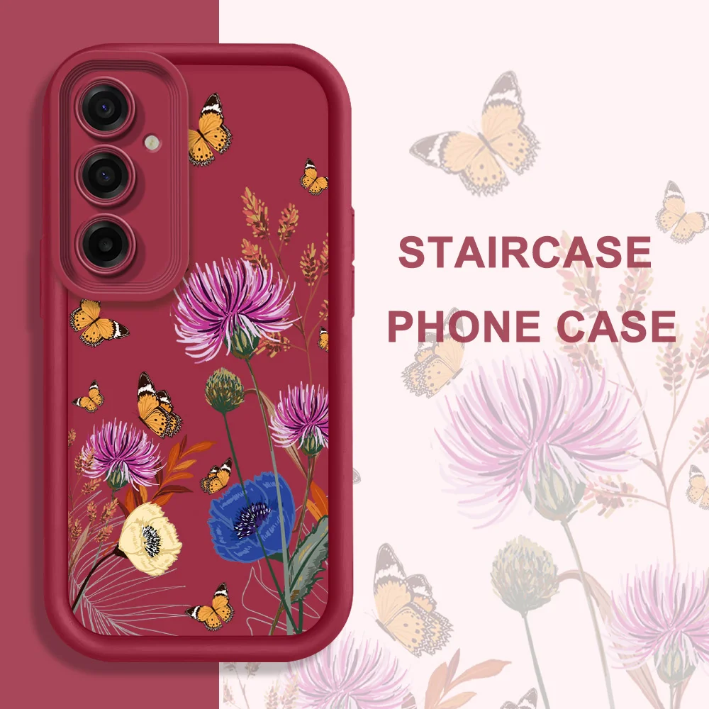 Field Garden Phone Case For Samsung Galaxy A57 A37 A27 A17 A07 A56 A36 A26 A16 A06 A35 A15 A05 A54 A34 A24 A04 Staircase Cover