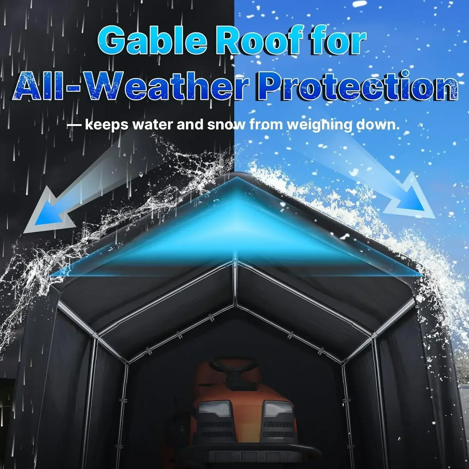 

Горячая распродажа: Металлический переносной навес-гараж 8x14 футов с коническим крышей для мотоциклов, велосипедов или садового инвентаря