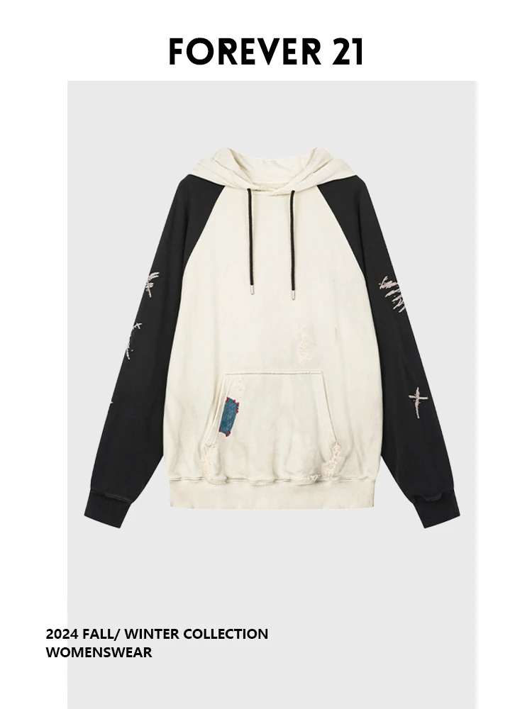 

Худи Forever 2 в американском ретро-стиле, женское, осенне-зимнее, новое, удлиненное, повседневная верхняя одежда, модное