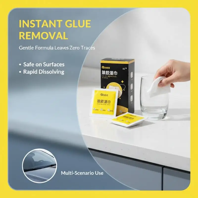 Multi-Purpose Sticker Glue Remover 1/2/3 Boxes Portable Cleaning Tool Efficient Sticky Residue Cleaner for Car Office Home Use