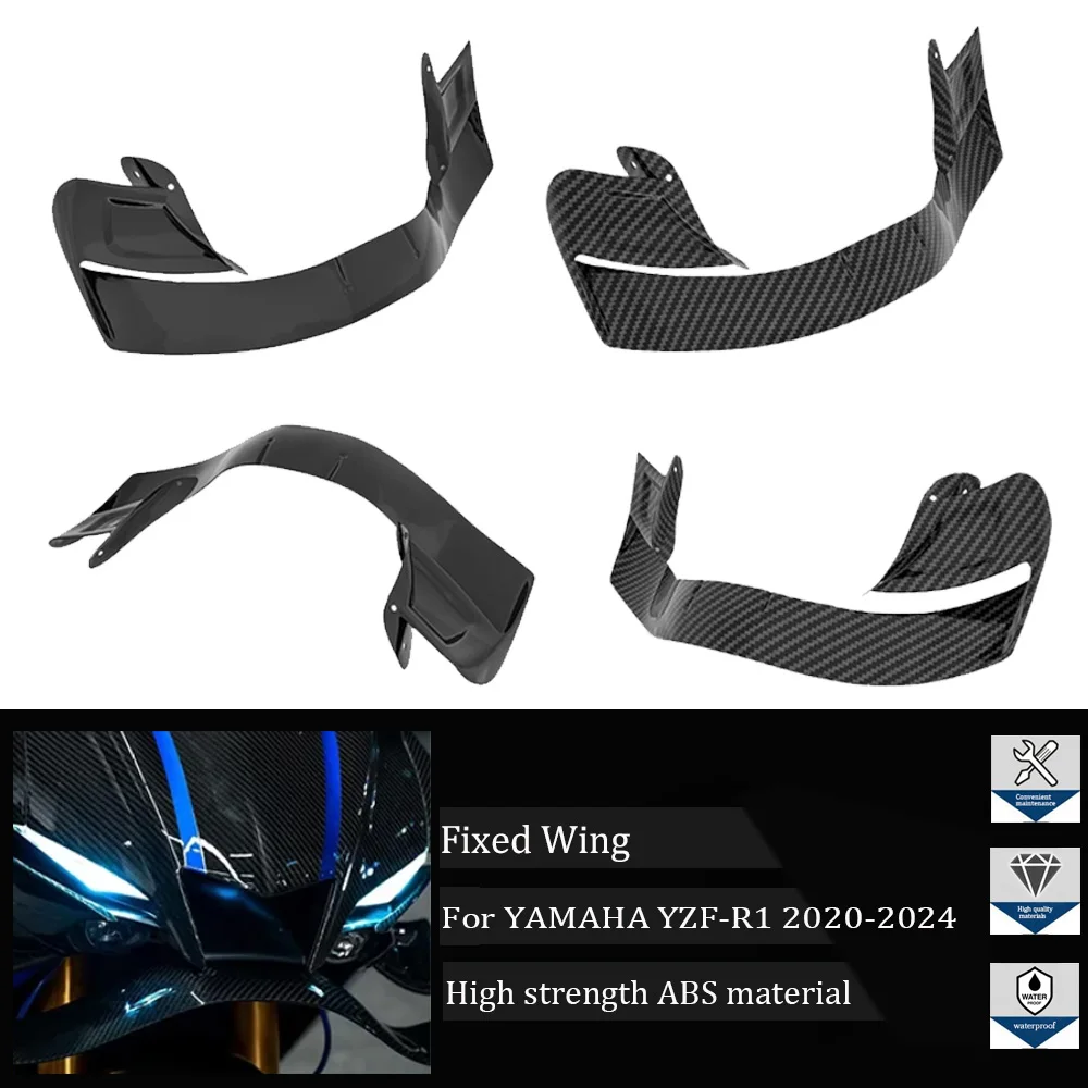 

Motorcycle Fixed Wing Spoiler For YAMAHA YZF-R1 YZFR1 YZF R1 2020-2024 Aerodynamic Wing Side Winglet Windshield Wing Aileron