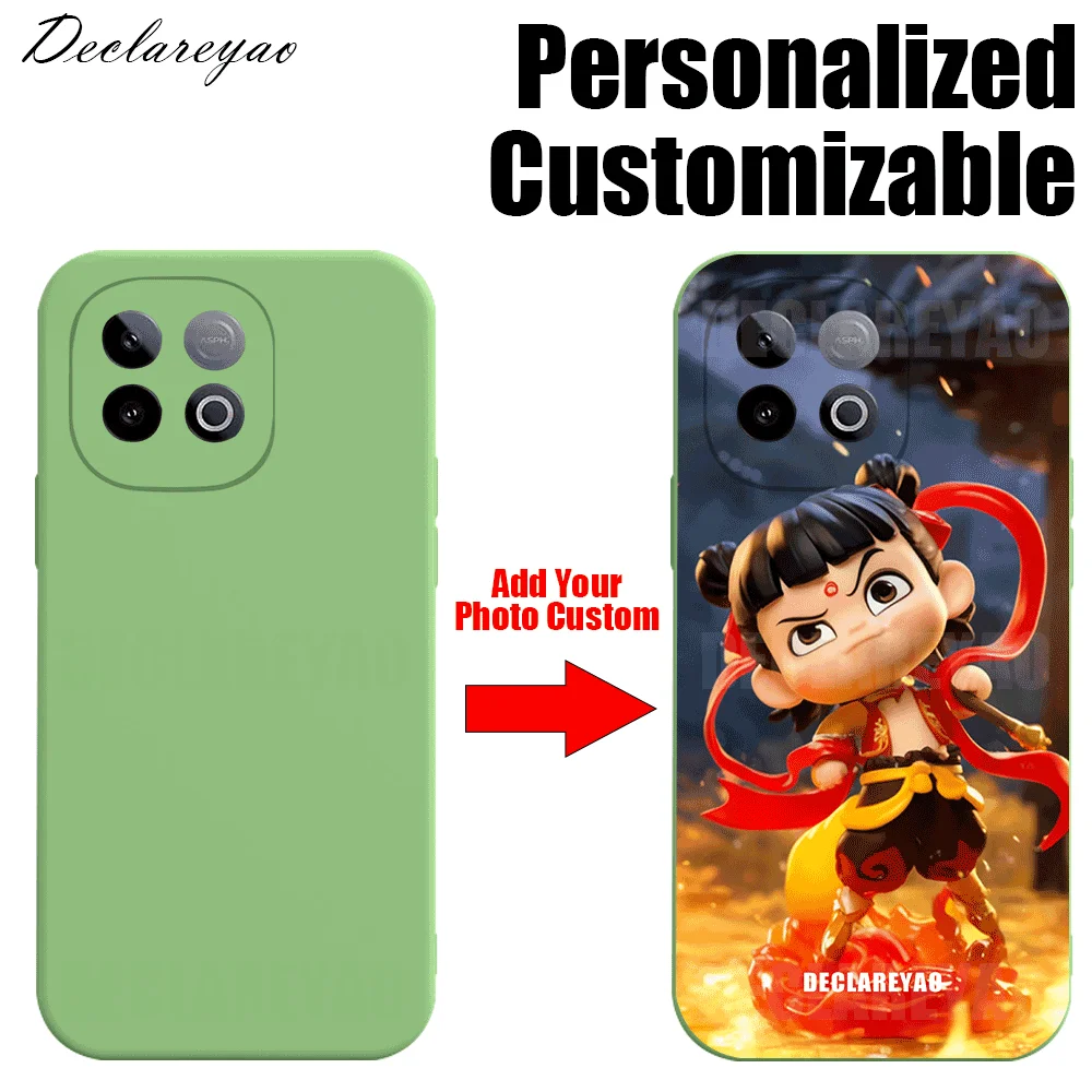 

Personalized DIY Name Photo Custom Skin-friendly Light Slim Soft Case For VIVO Y39 Y29 V50Lite Y04 Cover Picture Liquid Silicone