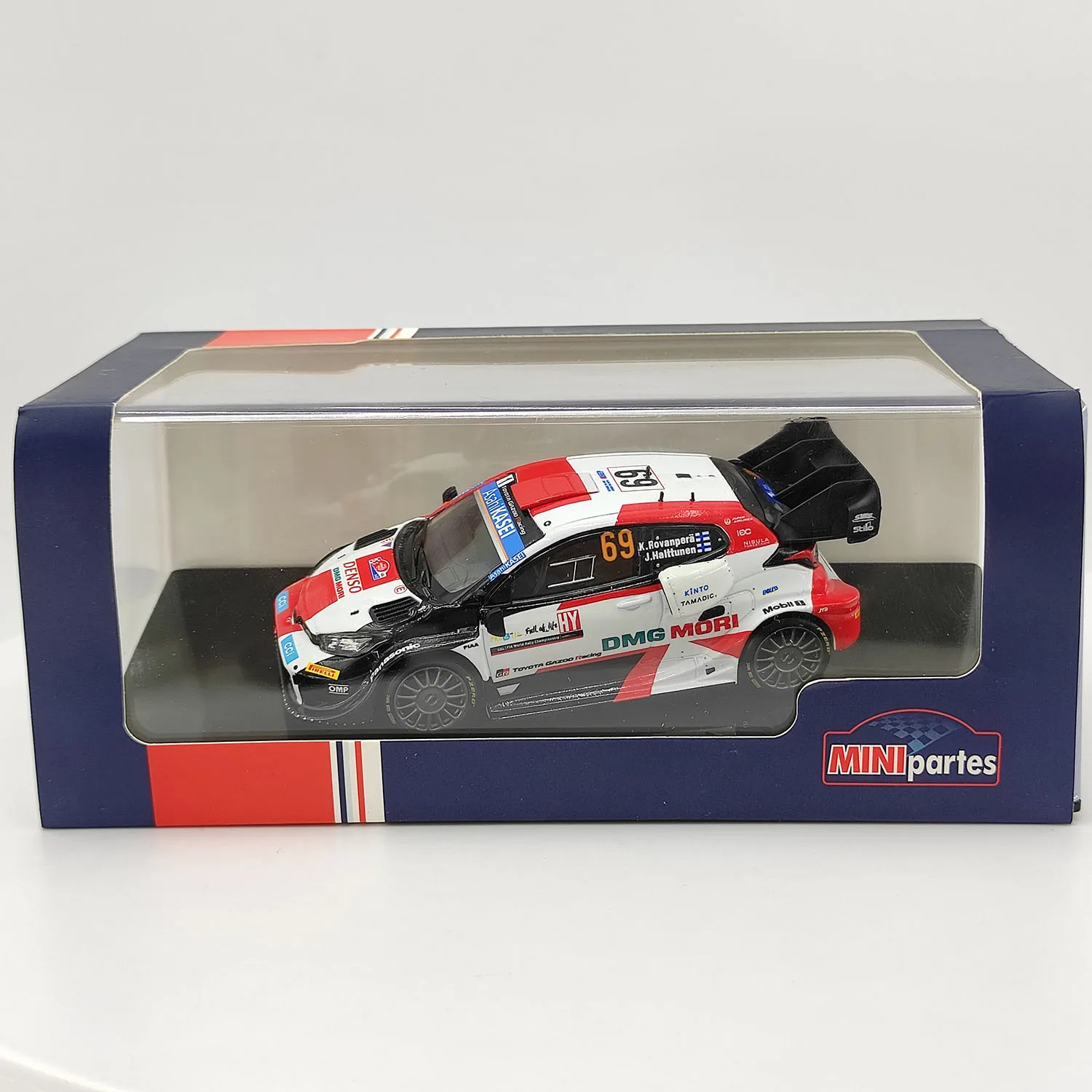 ミニパーツ 1/43スケール トヨタ ヤリス 69 ラリーカー 合金製カーモデル