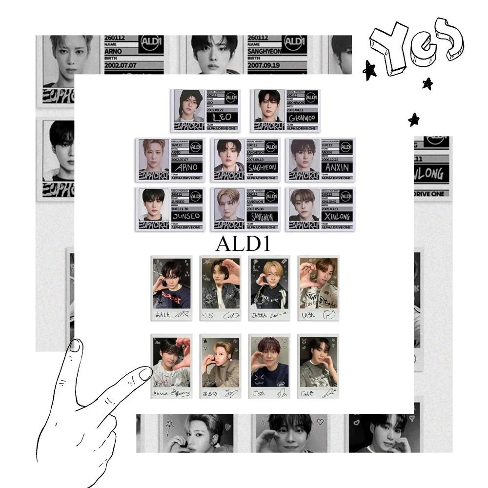 

2026 ALD1 Набор из 8/16 фотокарточек и открыток с изображениями Сангвона, Синьлуна, Лео, Юфории из дебютного альбома, в корейском стиле, для коллекции фанатов