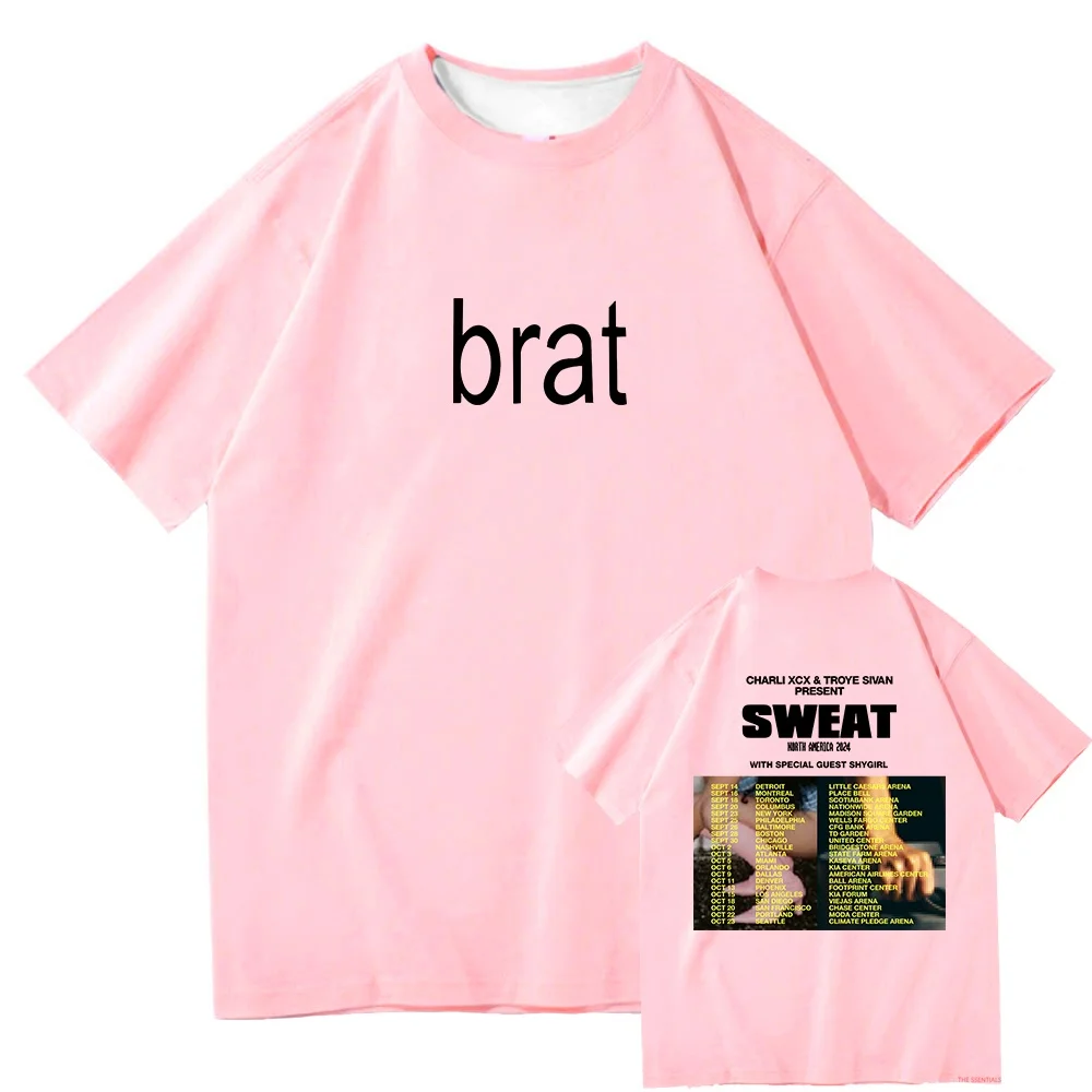 

Charli XCX Sweat 2024 Tour Tshirt Brat Album Men/Women Clothing Harajuku T-shirt Unisex Vintage Tops Graphic 3D Printed T Shirts