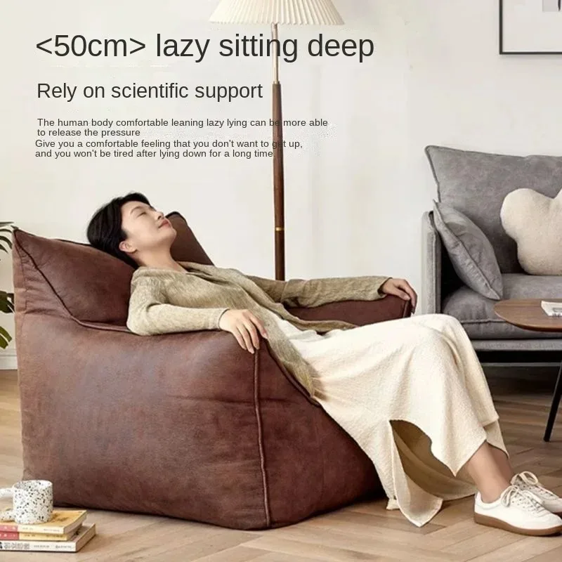 

Beanbag Lazy Sofa Household Modern Morrocco Retro Style Home Single Lazy Sofa Living Room Balcony Single Simple Leisure Chairs