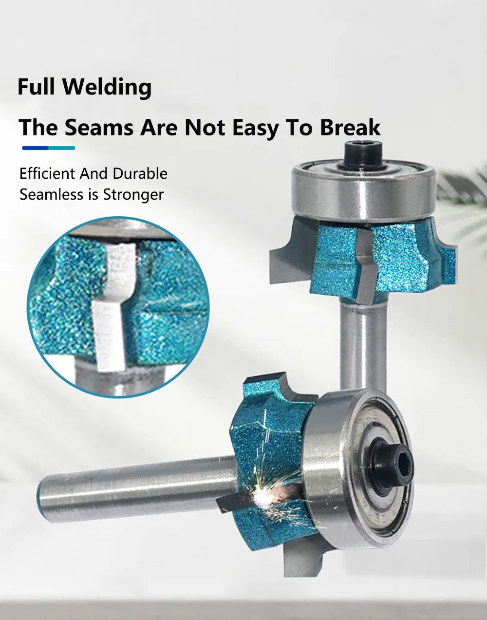 Edge Banding Machine Trimming Knife Four-Tooth Repair Arc Edge Banding Woodworking Accessories With Bearing Alloy Milling Cutter
