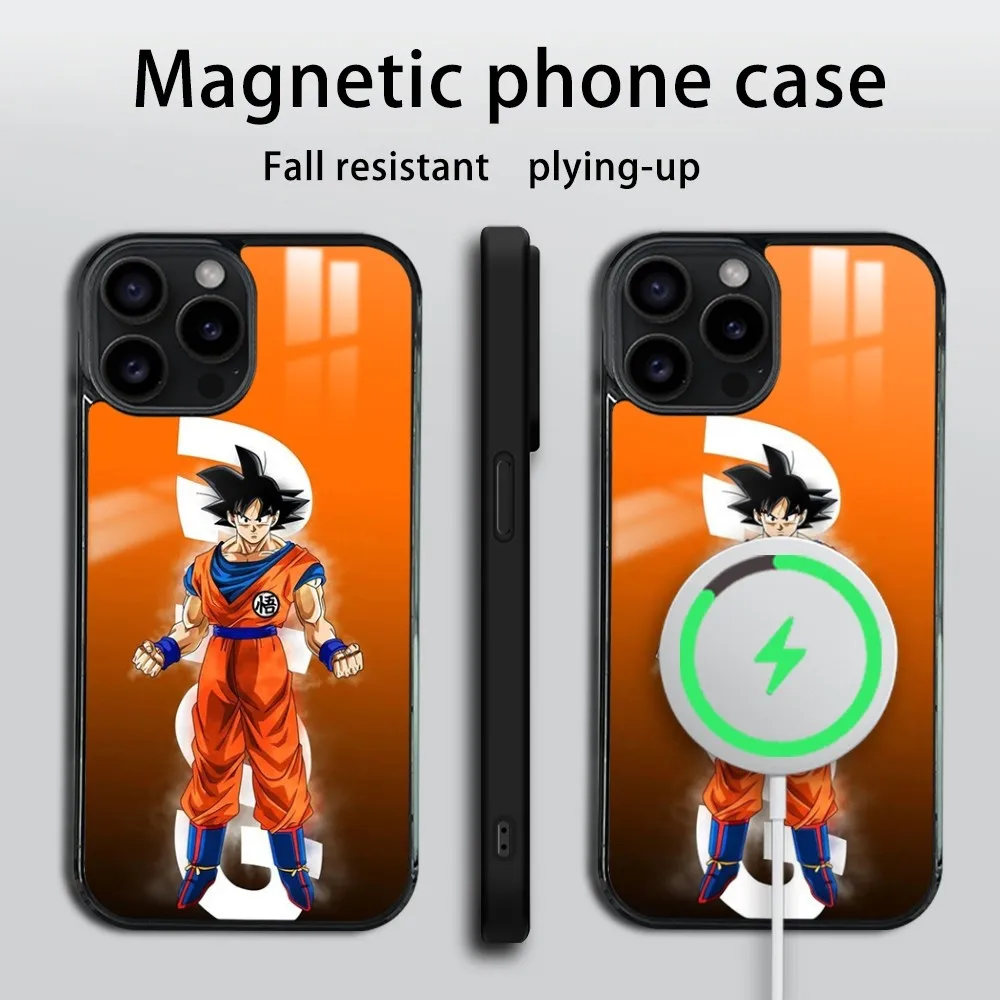 Comics D-Dragon Balls Saiyan Phone Case For iPhone 16 15 14 13 12 11 Pro Max Plus Mini Magsafe Mirror Wireless Magnetic Cover