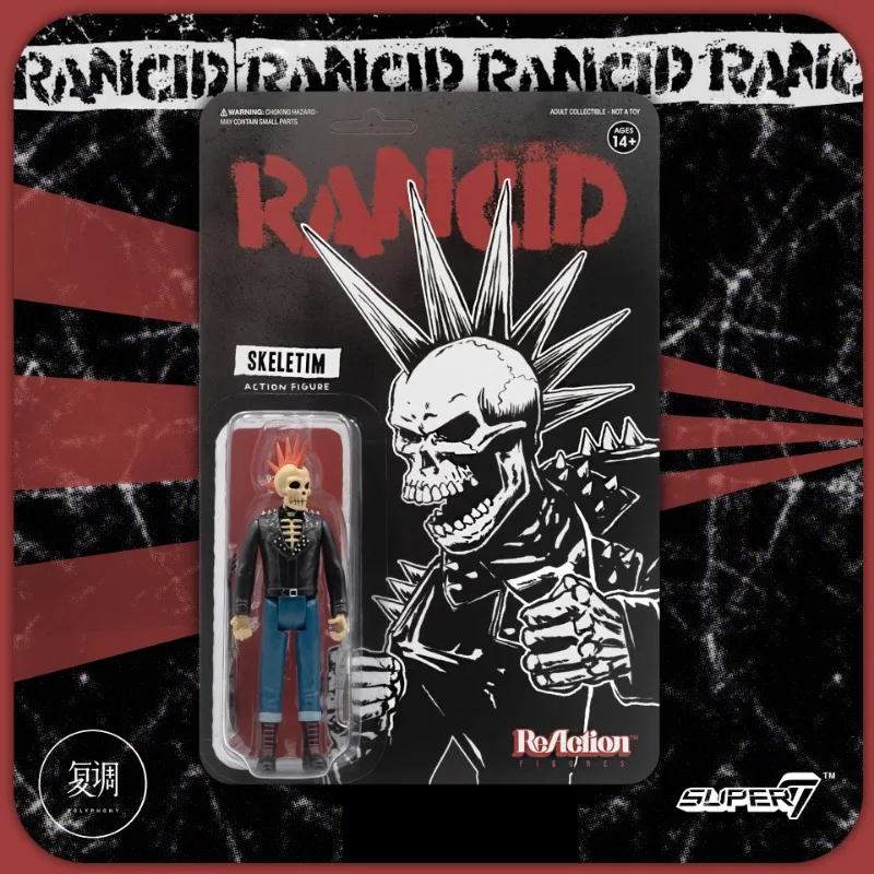 

В наличии Super7 Rancid реакционная фигурка Skeletim 3,75 дюймов Аниме Фигурка коллекционный подарок Рождественская игрушка для мальчика