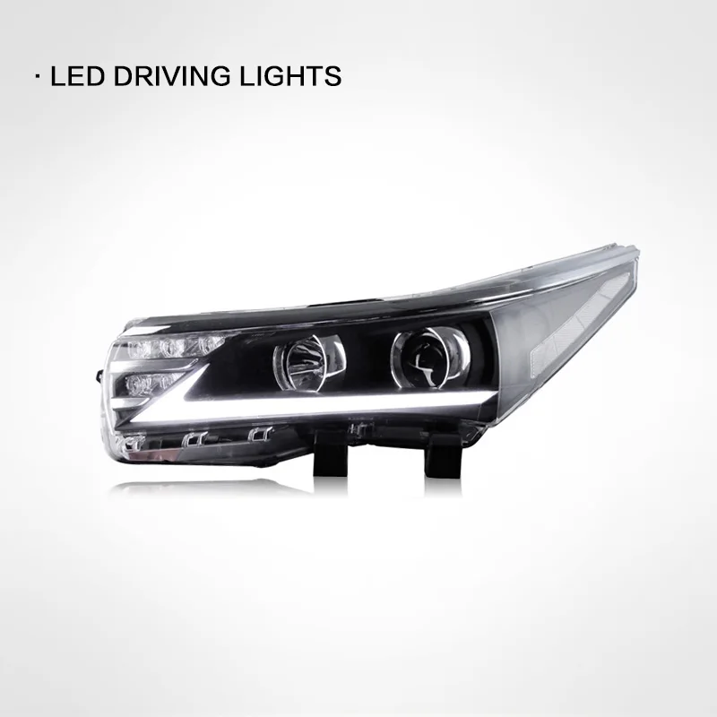 Suitable for 14-16 For Toyota Corolla headlight assembly retrofit LED daytime running lights bifocal lens xenon lamp