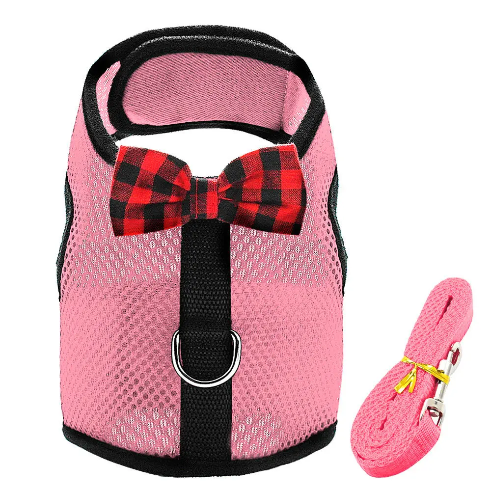 XXS/XS/S Small Teacup Dog Harness Soft Vest W/ Leash Collar for chihuahua yorkie