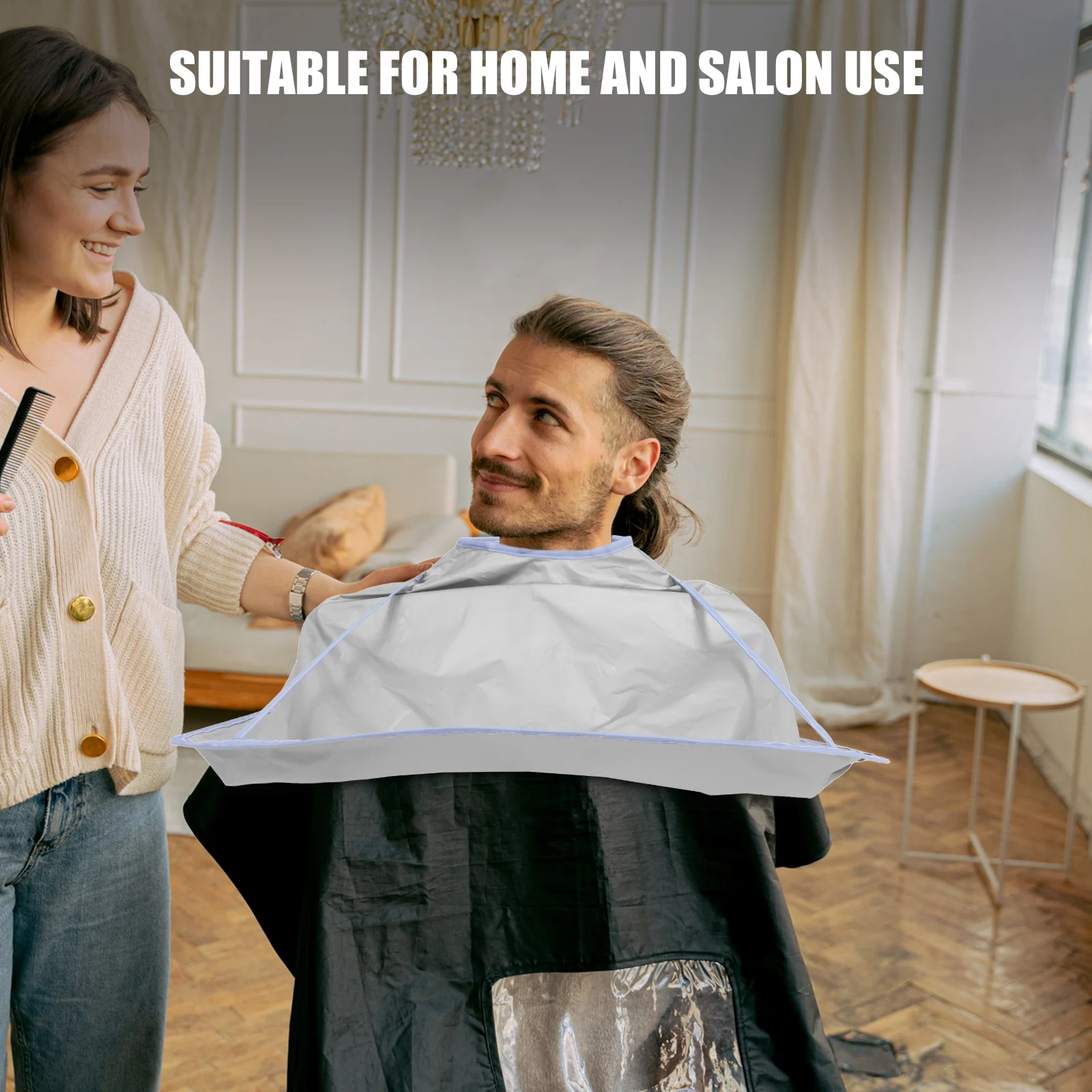 

Hair Cutting Cape Waterproof Salon Barber Cape Umbrella Cloak Hairdressing Adult Styling Eco Nylon Collects Hair Home Use