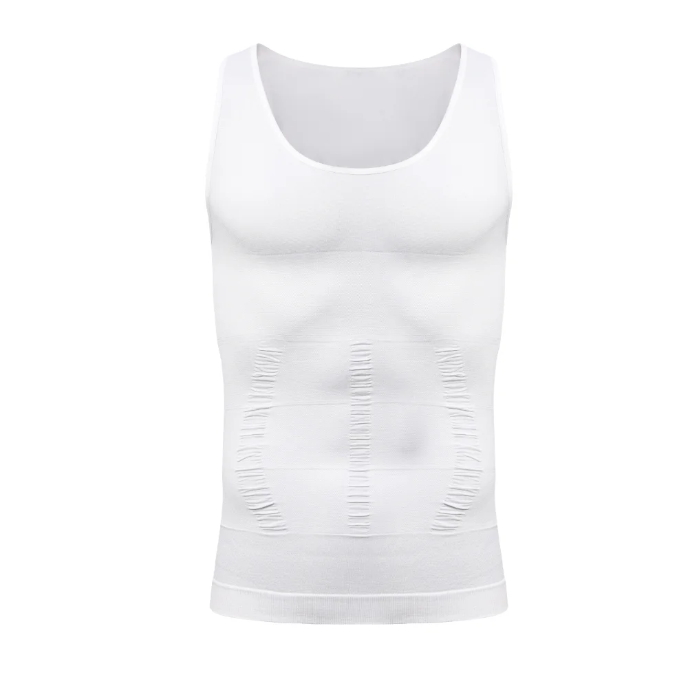 Mens Slimming Compression Shapewear Elastic Breathable Undershirt Gynecomastia Chest Compression Body Shaper Daily Under Clothes