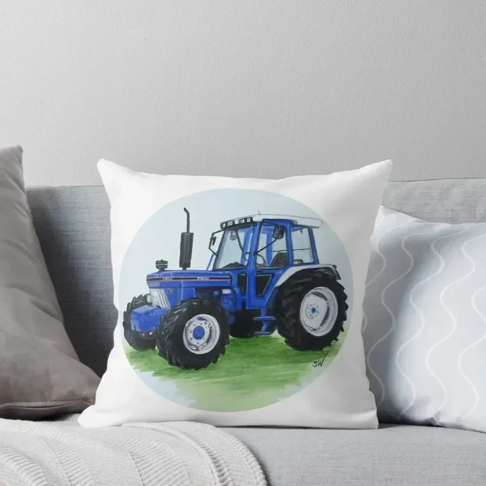 

Blue Classic Tractor Throw Pillow Christmas Pillows Decorative Cushions pillow cover luxury Pillow Covers Decorative