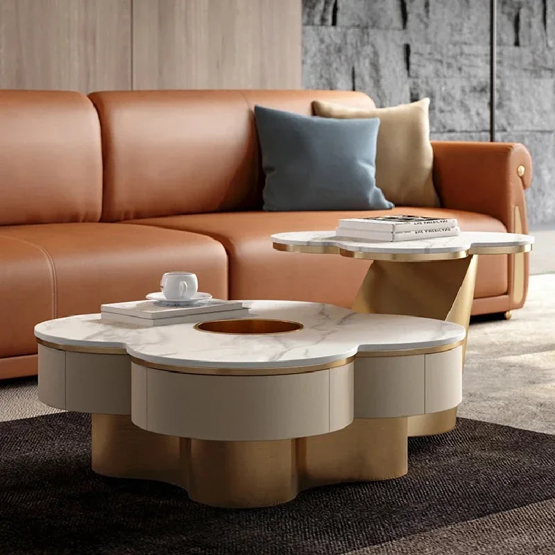 Hall Coffee Table Low Furniture Luxury Round Mini Height Adjustable Desk Small Dressing Modern Hospitality Tables Home Bedside