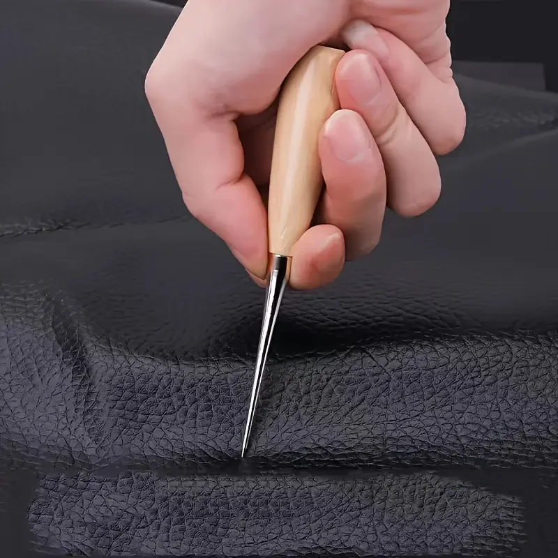 ثقب محمول عالي التحمل للجلد والخشب والقماش. أداة دقيقة احترافية مع قبضة مريحة للحرفيين #2