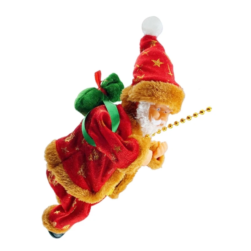 Poupée père noël festive noël, échelle d électrique facile à assembler, jouet pendentif suspendu, ornements