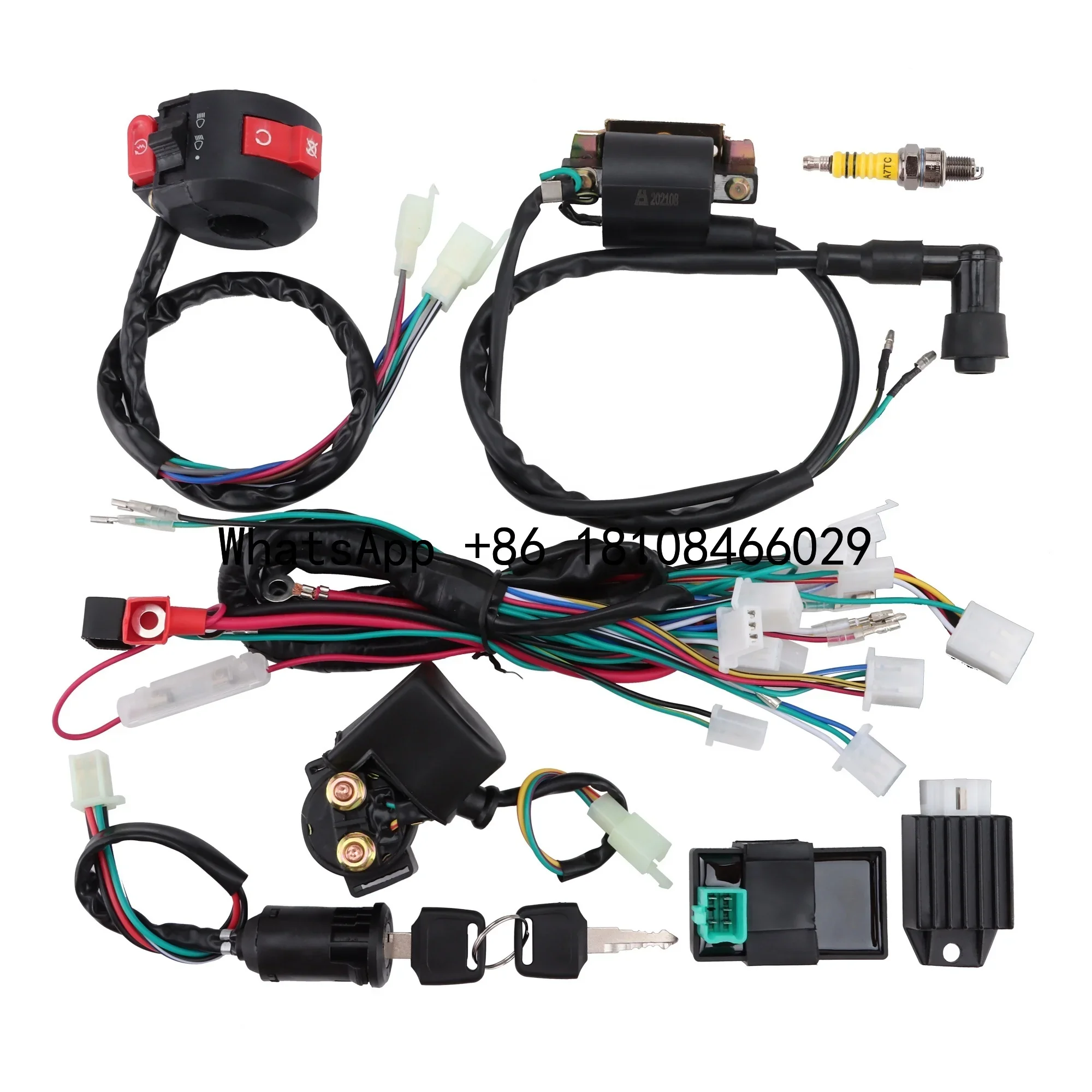 

Motorcycle Ignition Rebuild Kit Wiring Harness for 4 Stroke ATV 50cc70cc 90cc 110cc 125cc Dirt Bike Go Kart Scooter Moped