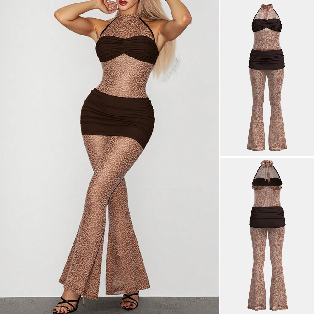 

Mia Muse Boutique модные сексуальные женские комбинезоны контрастного цвета со складками без рукавов с лямкой на шее, топ с высокой талией, мини-юбка, комбинезоны