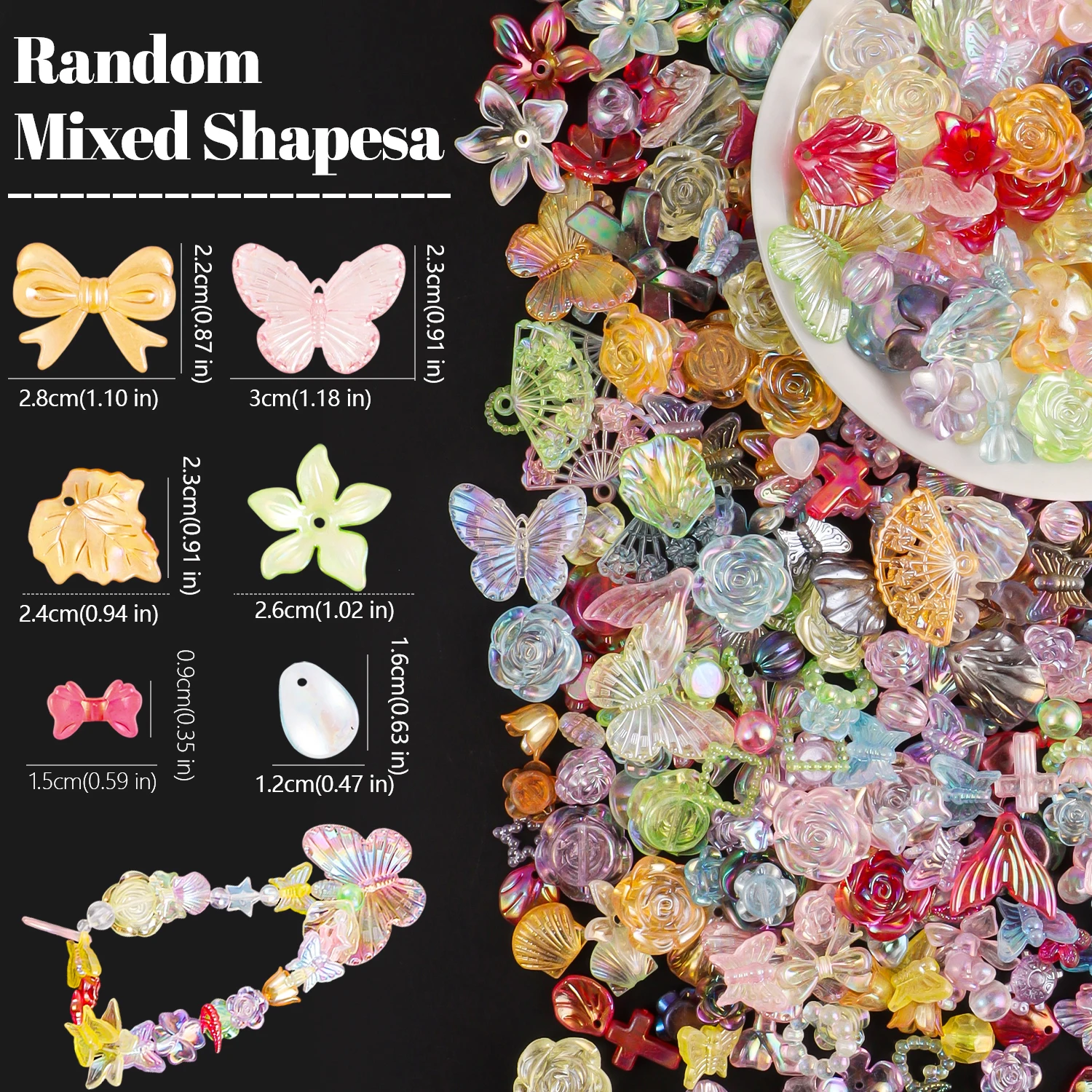 30 جرام/60 جرام الاكريليك لطيف فاصل فضفاض الخرز مجموعة ل سوار ذاتي الصنع قلادة الحبل حزام مستلزمات صناعة المجوهرات اكسسوارات المواد #3