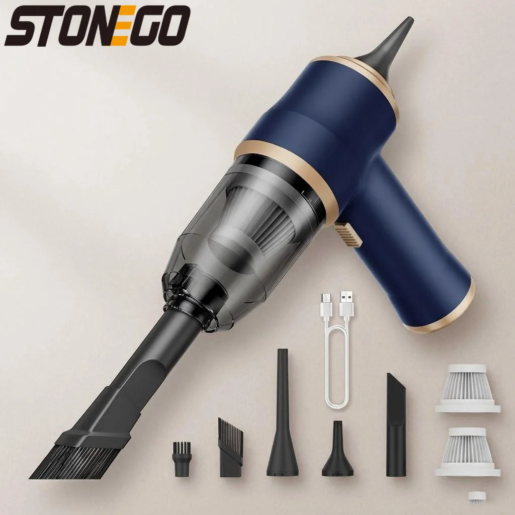 

Portable Mini Car Vacuum Cleaner 5300Pa Cordless Handheld Vacuum with Air Duster and 2 Filters for Car Sofa Office Pet Home