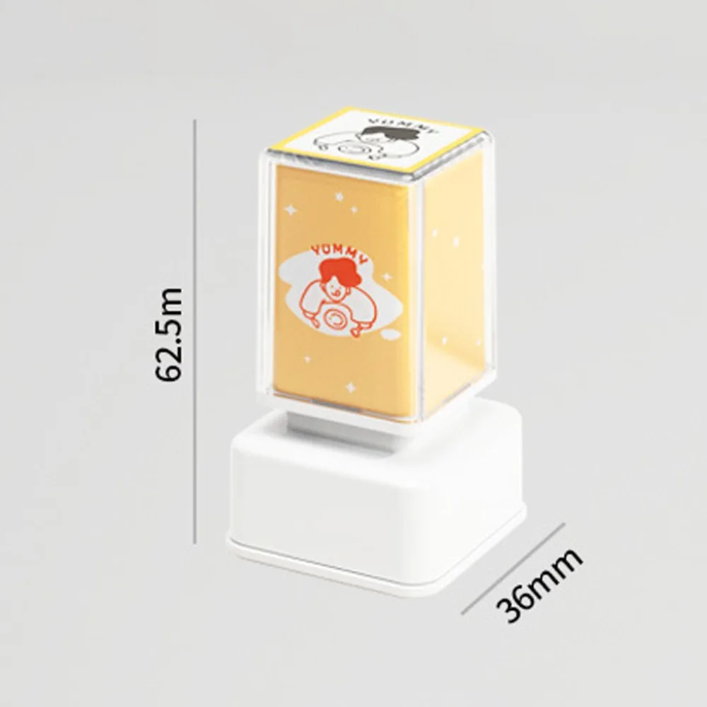 High Quality Portable Traceless Account Seal DIY Kawaii Seal Box Handmade Seal Sticker Cartoon Stamps Toy for School