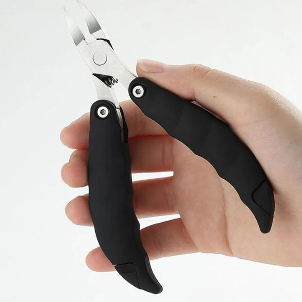 1 szt. Składane obcinaczki do paznokci, obcinaczki do wrastających paznokci, nierdzewne szczypce z dziobem, praktyczne narzędzie do pedicure i manicure