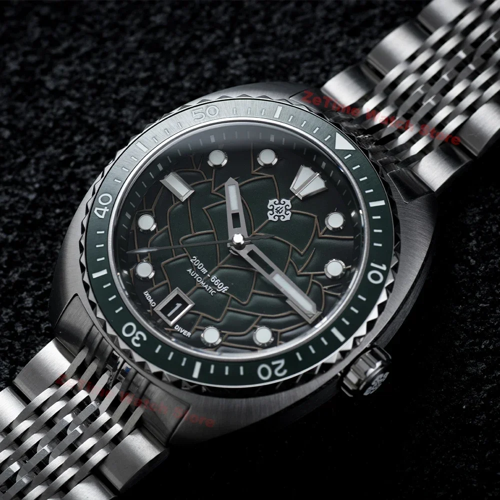 

IXDAO IPOSE Automatic Mechanical Watch Dragon Scale Pattern Diving Watch 20Bar Stainless Steel BWG-9 reloj hombre 2024 New