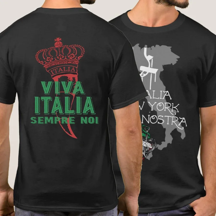 

Italy "Boot" Map Italian Horn T-Shirt. Summer Cotton Short Sleeve O-Neck Mens T Shirt New