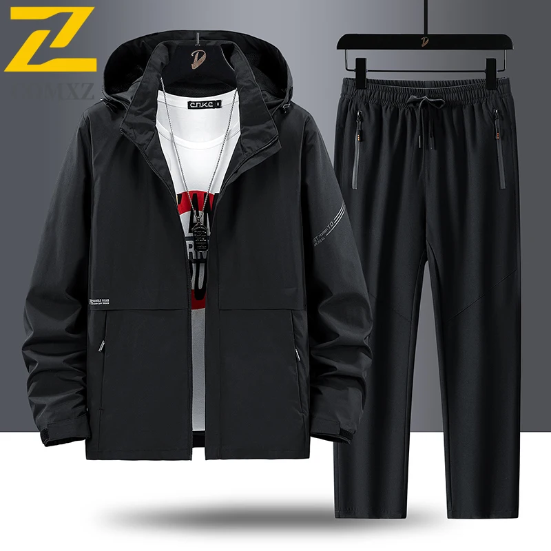 

2025 New Men's Stormtrooper Jacket Set Windproof Waterproof Outdoor Camp Hiking Set Men Thin Sports Coat Mountain Climbing Suit