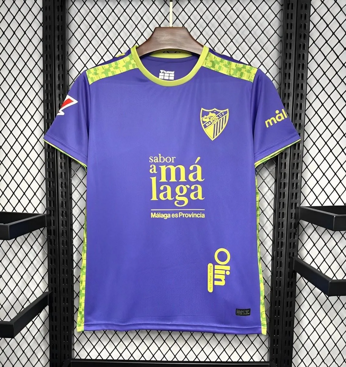 

2024/25 Malaga Away Фиолетовая быстросохнущая одежда Тренировочные рубашки CF