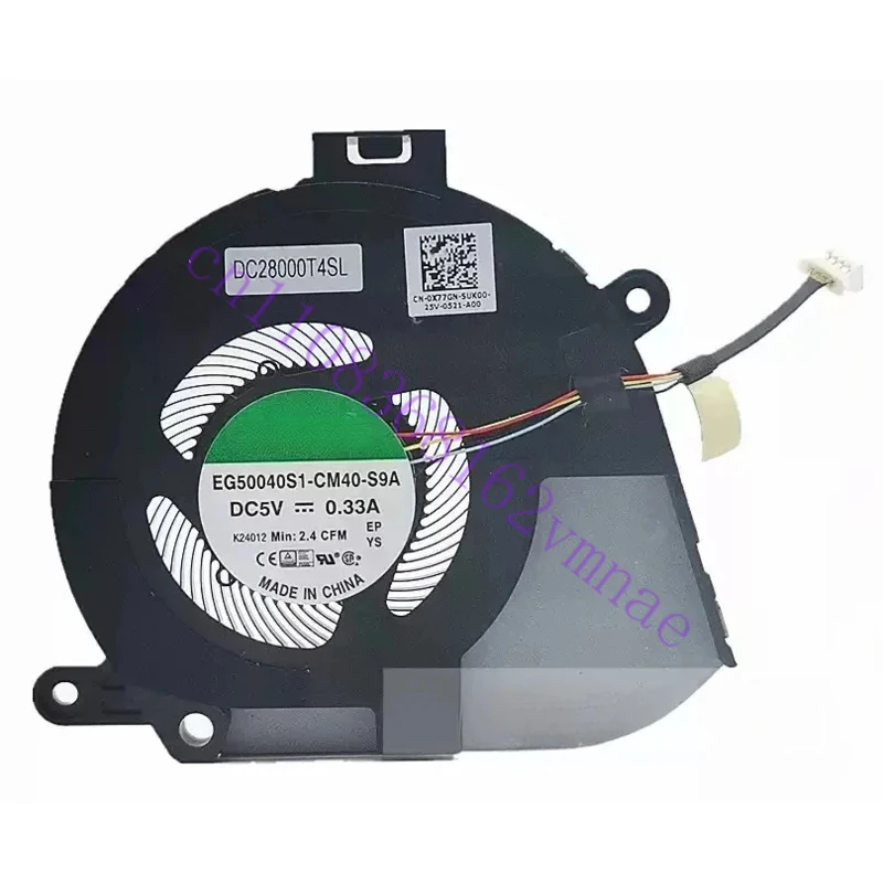 Laptop CPU Cooling Fan  EG50040S1-CM40-S9A DC5V 0.33A 4Pin for DELL Latitude 9520 0X77GN
