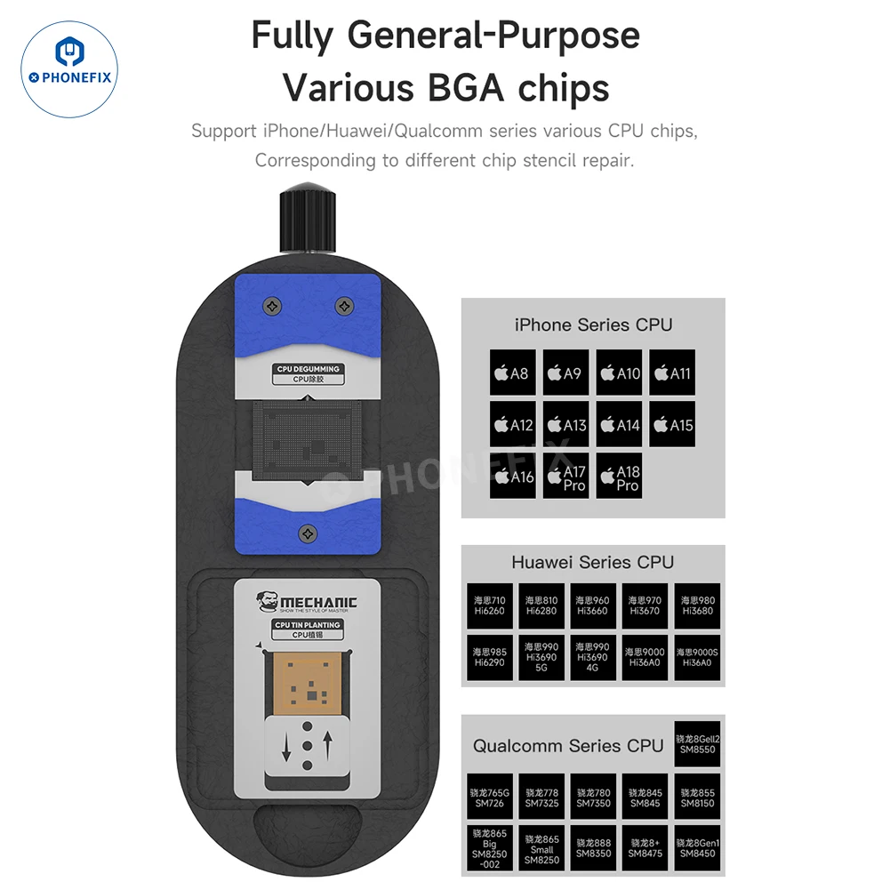 Mechanic Magtin X Magnetic Levitation CPU Degumming And Tinning Platform for iOS Android Black Glue Remove Chip Stencil Tinning