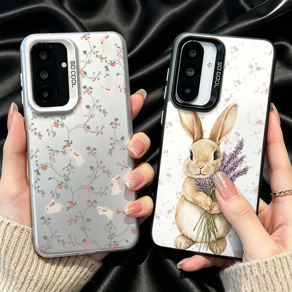 Rabbit Vine Berry Phone Case For Samsung Galaxy Note 20 A73 A72 A71 A56 A55 A54 A53 A52 A51 A50 A36 A35 A33 A32 A34 A31