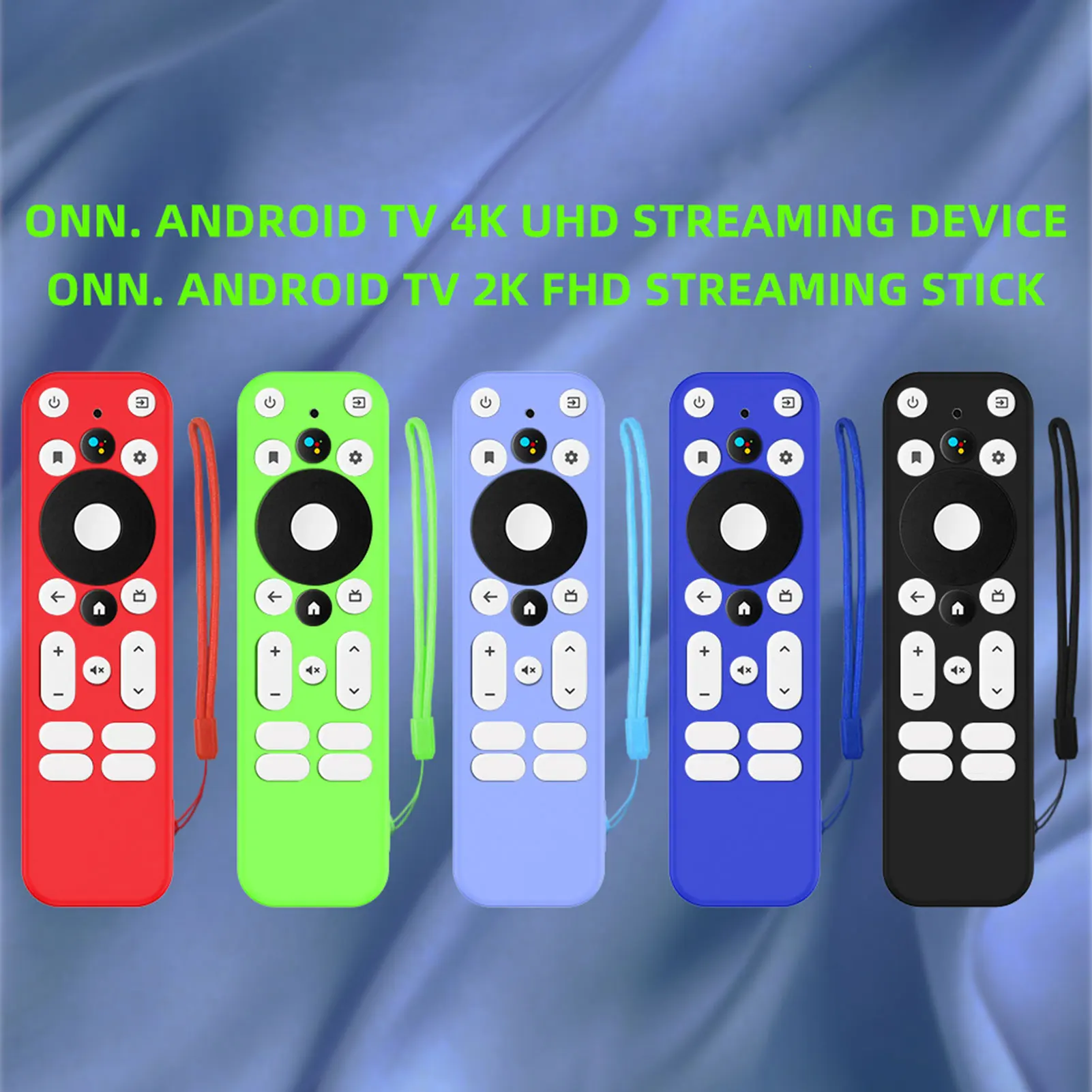 Silicone TV Remote Control Protective Sleeve All-inclusive TV Remote Control Cover Shockproof For Onn. AndroidTV 4k Uhd