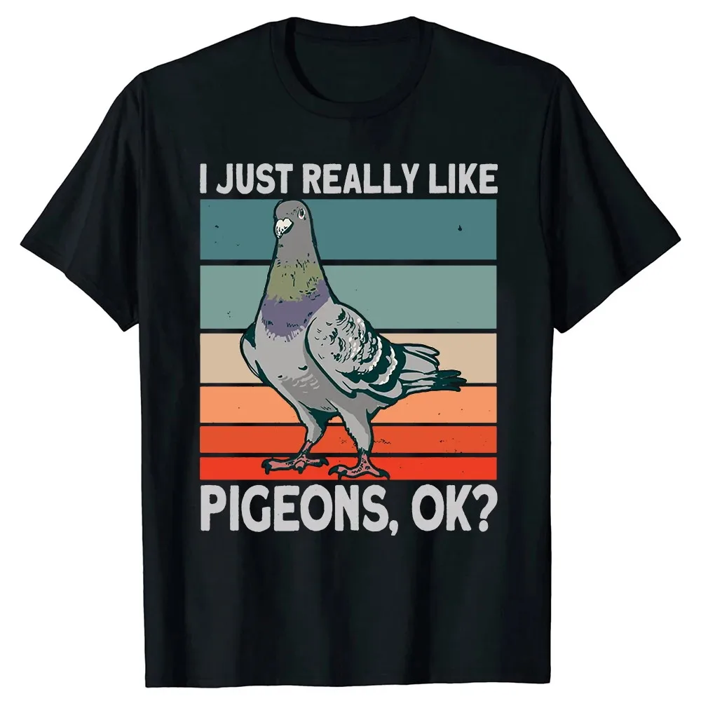 Funny Pigeon Pigeoff Bird Birdwatcher Birdwatching Graphic T-shirt Cute T-shirt Men Women Tshirt Loose Oversized T Shirt