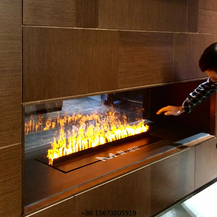 Home Decorative Intelligent 1500mm Muti Colors Changing 3D Water Vapor Artificial Viewing Flame Fireplace