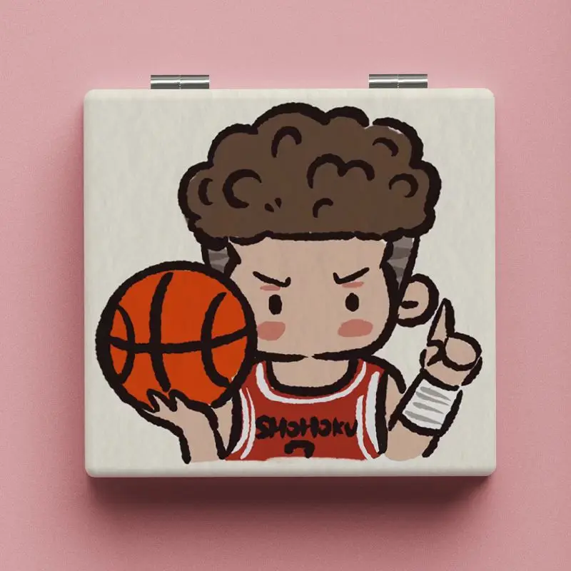 SLAM DUNK specchio per il trucco pieghevole Sakuragi Hanamichi Anime Figure specchio cosmetico Miyagi Ryota specchi Cosplay Girl hobby Gift